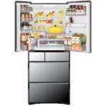 Tủ lạnh Hitachi R-WX74J mặt gương có chức năng hút chân không