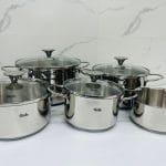 Bộ nồi Fissler cao cấp 5 nồi thiết kế thép không gỉ